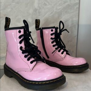 Dr. Martens Pink Patent Leather Boots